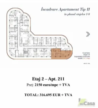 Apartament 3 Camere - Complex Rezidențial WHITE SEA - Mamaia