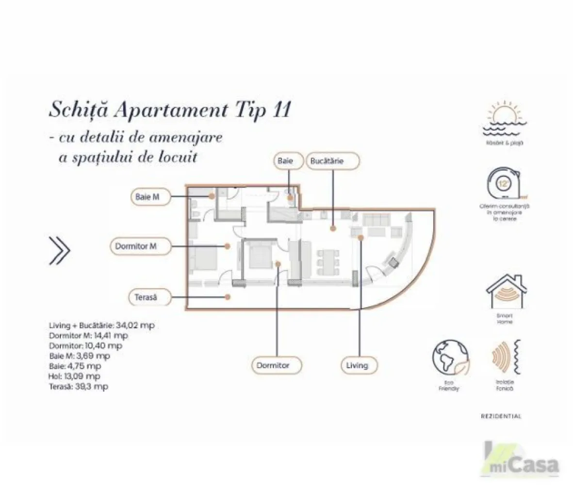 Apartament 3 Camere - Complex Rezidențial WHITE SEA - Mamaia