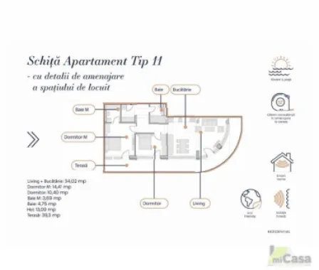 Apartament 3 Camere - Complex Rezidențial WHITE SEA - Mamaia