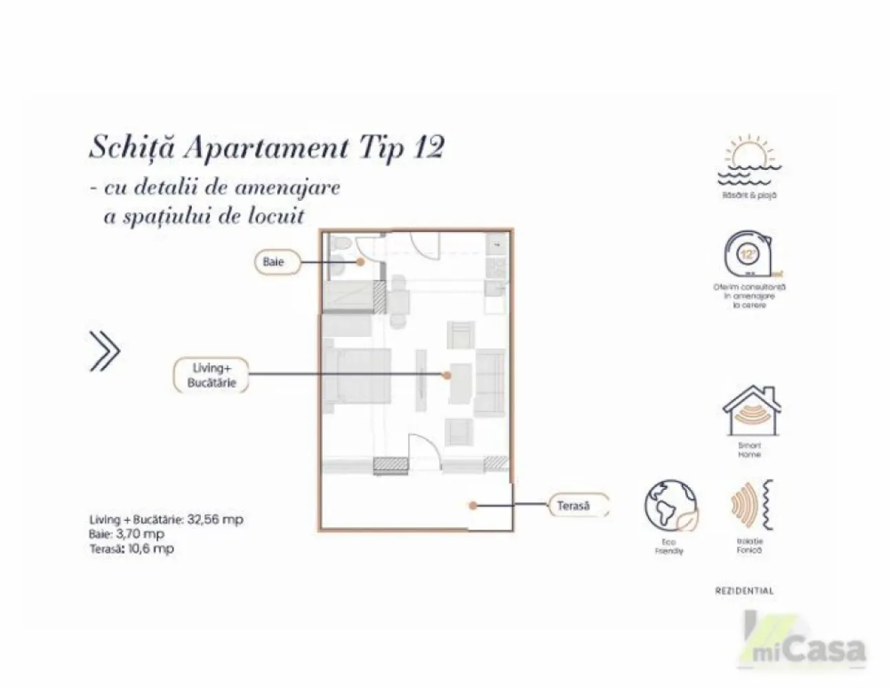 Apartament 1 Camera - Complex Rezidențial WHITE SEA - Mamaia