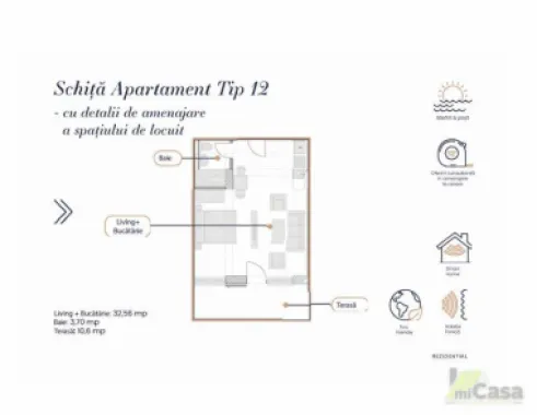 Apartament 1 Camera - Complex Rezidențial WHITE SEA - Mamaia