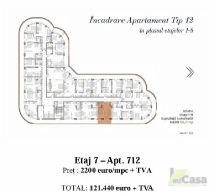 Apartament 1 Camera - Complex Rezidențial WHITE SEA - Mamaia