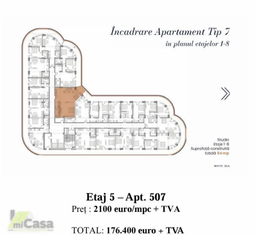 Apartament 2 Camere - Complex Rezidențial WHITE SEA - Mamaia