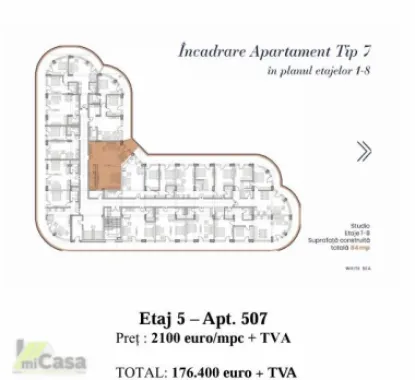 Apartament 2 Camere - Complex Rezidențial WHITE SEA - Mamaia