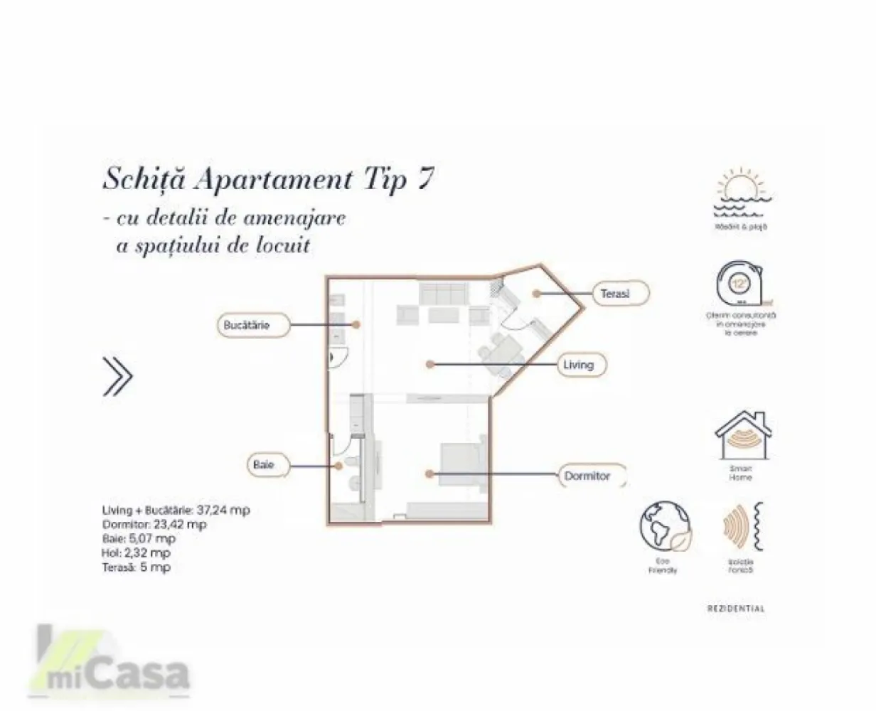 Apartament 2 Camere - Complex Rezidențial WHITE SEA - Mamaia
