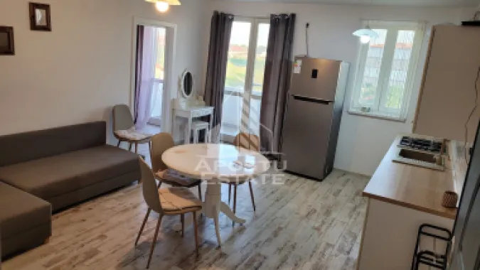 Apartament cu 3 camere, mobilat, cu gradina, in vatra satului Giroc