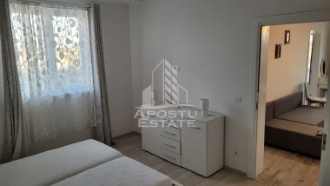 Apartament cu 3 camere, mobilat, cu gradina, in vatra satului Giroc