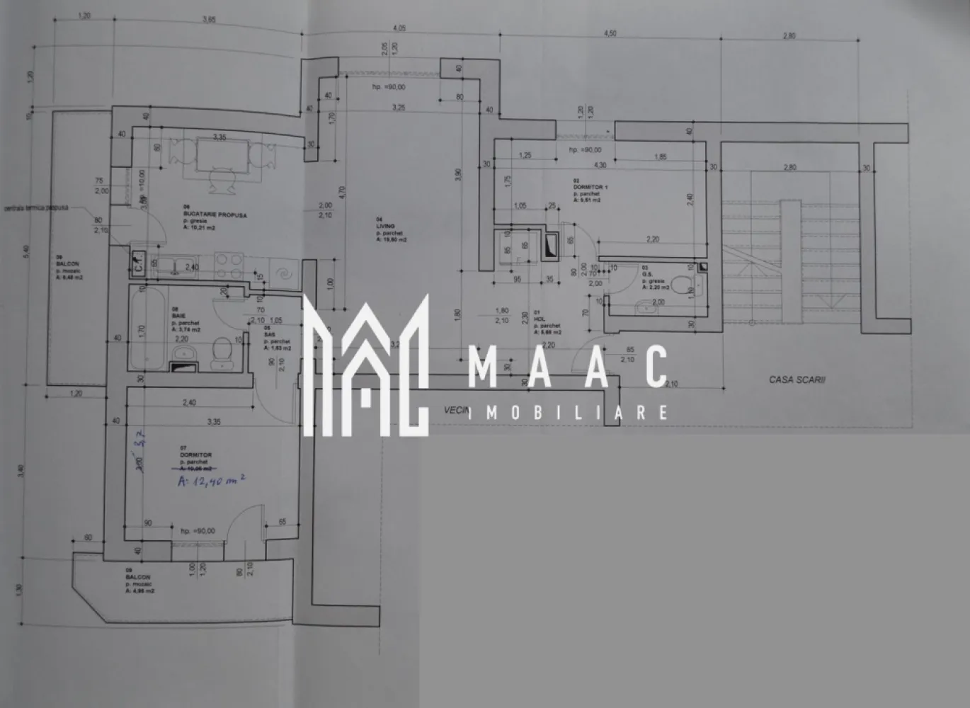 Apartament 3 camere Valea Aurie | Pivnita | 2 balcoane