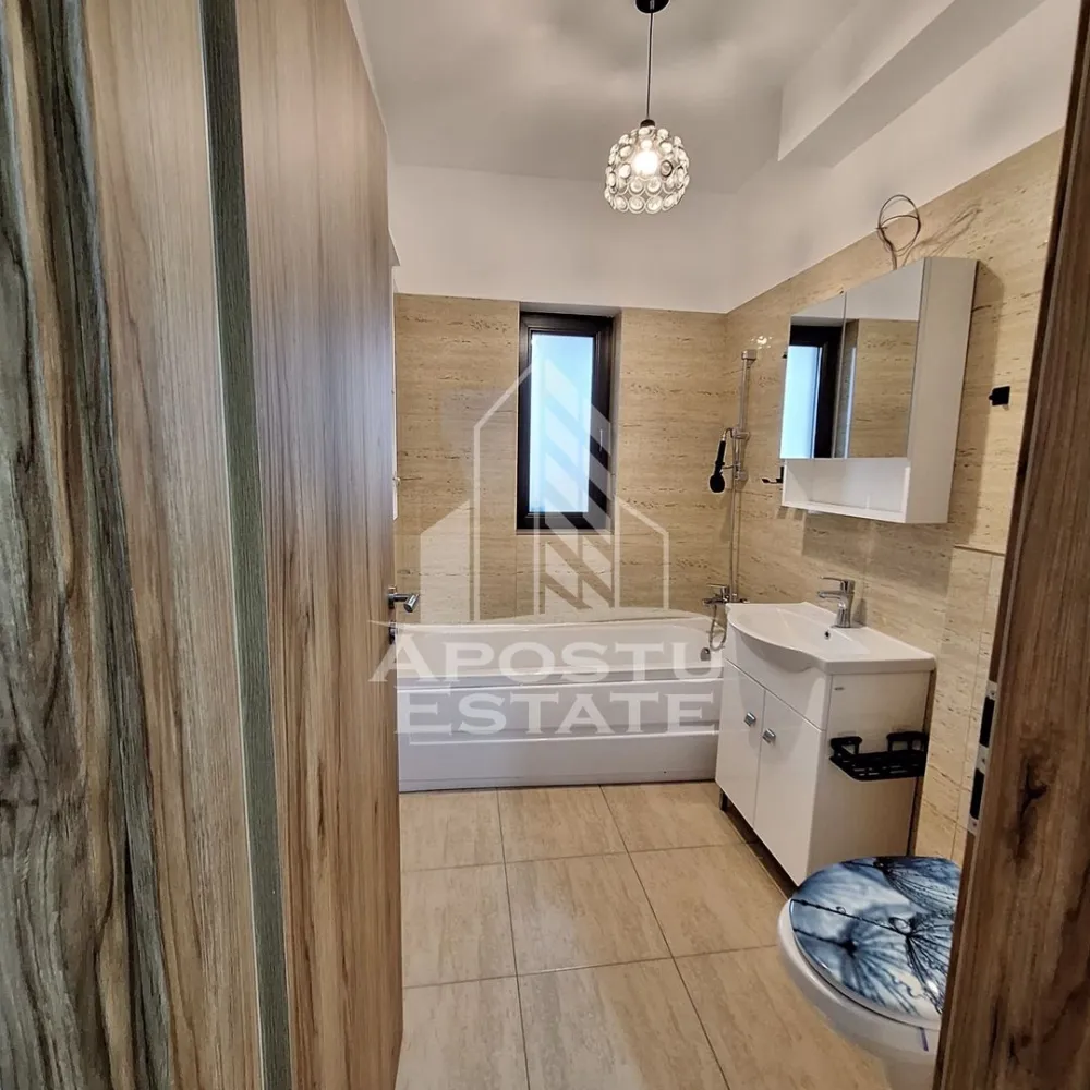 Apartament cu 2 camere mobilat cu gradina proprie de 50 mp in Giroc.