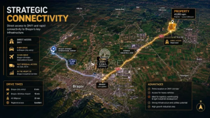 PUZ Approved Industrial Land 45,000 sqm | Brașov Logistics Hub