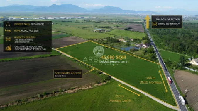 PUZ Approved Industrial Land 45,000 sqm | Brașov Logistics Hub