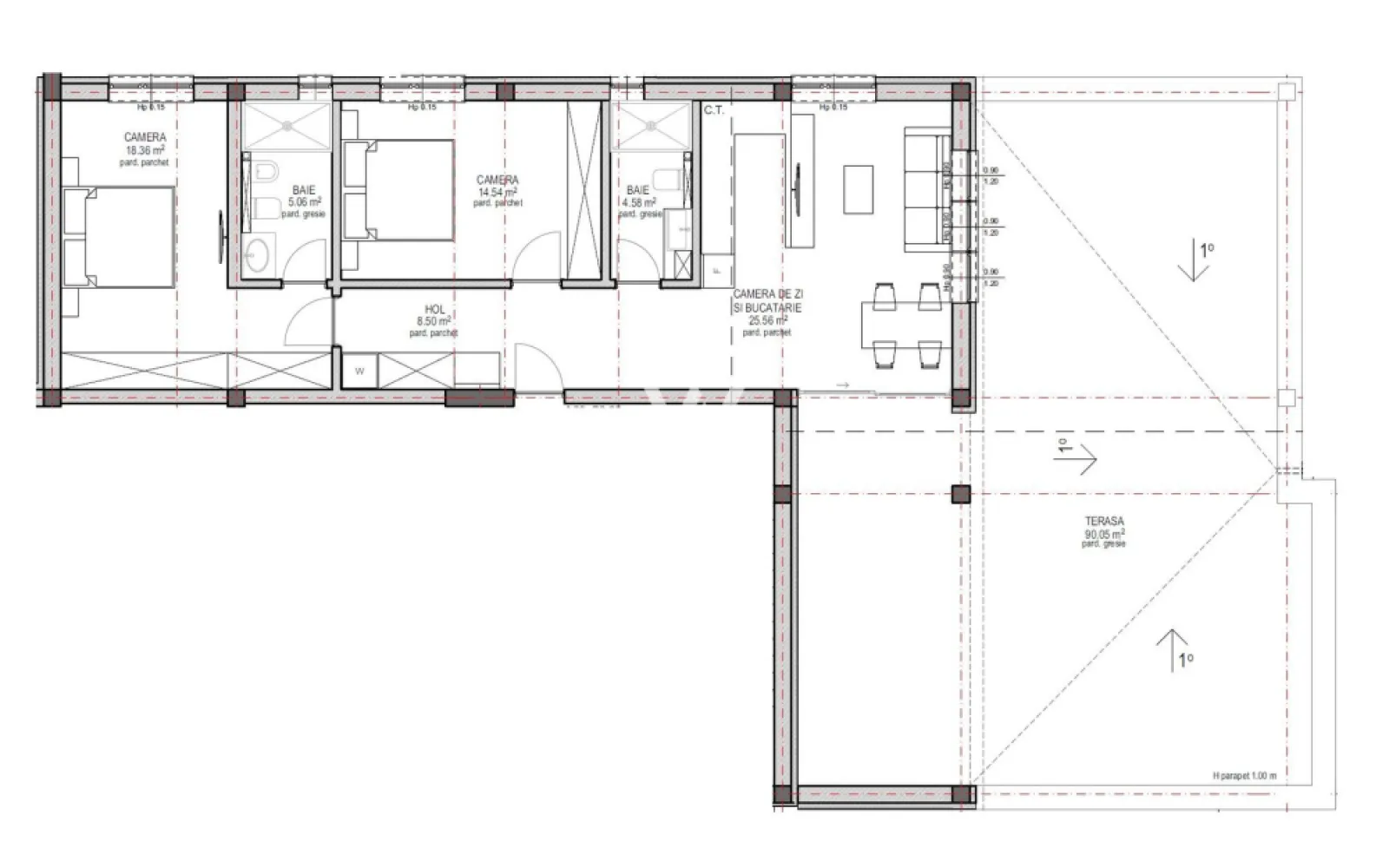 Penthouse 3 camere TERASA PANORAMICA, Lacul lui Binder, Sibiu