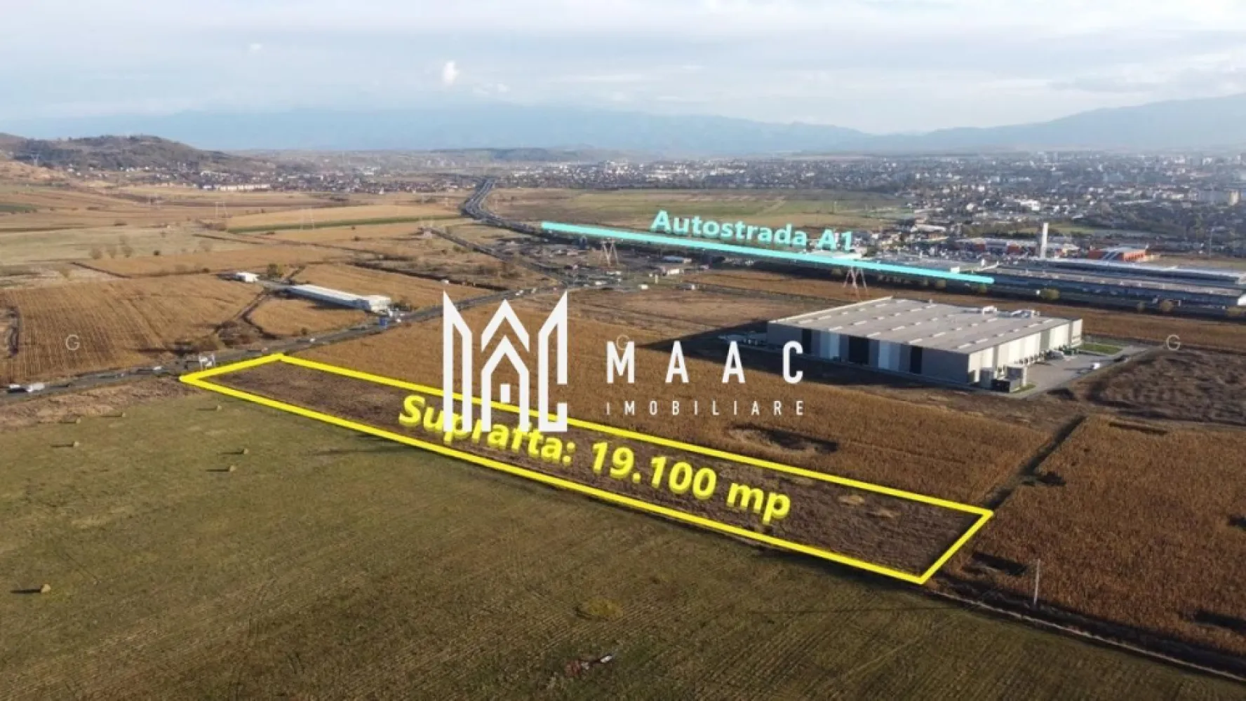 Teren industrial/ comercial I 19.100 mp I Front 53ml I DN14 - MAAC Imobiliare propune spre vânzare un teren intravilan cu potențial ridicat de dezvoltare, situat pe DN14 – drumul Sibiu–Mediaș, într-o zonă cu acces excelent la infrastructura rutieră majoră și la principalele puncte comerciale ale orașului. Caracteristici principale - Suprafață totală: 19.100 mp - Front stradal: 53 ml la DN14 - Adâncime: 374 m - Număr fronturi: 1 - Topografie: teren plan, fără construcții sau vegetație forestieră Utilități și infrastructură - Gaz: disponibil - Curent: nedisponibil în prezent - Canalizare: nedisponibilă - Drum de acces: existent - Construibil: da - Parcelabil: da - Cadastru și intabulare: efectuate - PUZ: aprobat - PUD: aprobat Amplasament și vecinătăți - În imediata apropiere a nodului rutier al centurii Sibiului - La aprox. 500 m de complexul comercial Hornbach - La doar 170 m de ieșirea de pe autostradă - În vecinătatea clădirii Elipson - Zonă cu vizibilitate excelentă și acces rapid către principalele artere rutiere Potențial de dezvoltare - Ideal pentru proiecte comerciale, industriale, logistice sau de servicii - Suprafață mare, cu posibilitate de parcelare și configurare în funcție de necesități - Poziționare strategică pentru companii ce urmăresc acces rapid la autostradă și la zona comercială a orașului Pentru detalii suplimentare și programarea unei vizionări, vă invităm să contactați MAAC Imobiliare, specificând ID CP2890850. }}