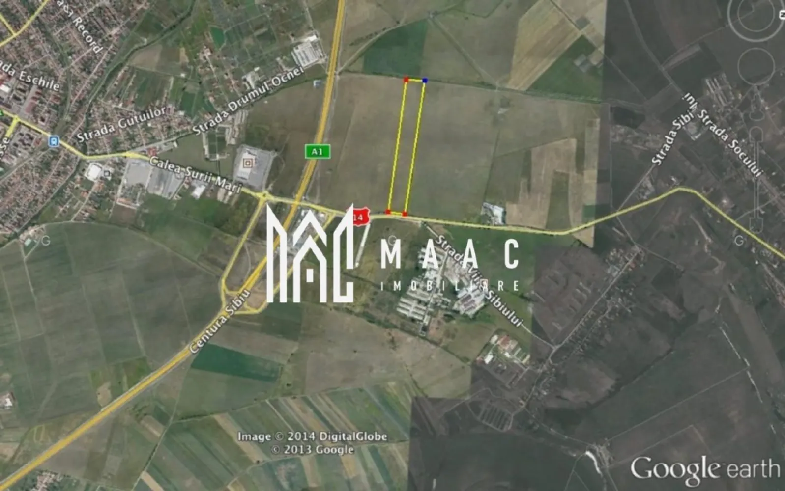 Teren industrial/ comercial I 19.100 mp I Front 53ml I DN14 - MAAC Imobiliare propune spre vânzare un teren intravilan cu potențial ridicat de dezvoltare, situat pe DN14 – drumul Sibiu–Mediaș, într-o zonă cu acces excelent la infrastructura rutieră majoră și la principalele puncte comerciale ale orașului. Caracteristici principale - Suprafață totală: 19.100 mp - Front stradal: 53 ml la DN14 - Adâncime: 374 m - Număr fronturi: 1 - Topografie: teren plan, fără construcții sau vegetație forestieră Utilități și infrastructură - Gaz: disponibil - Curent: nedisponibil în prezent - Canalizare: nedisponibilă - Drum de acces: existent - Construibil: da - Parcelabil: da - Cadastru și intabulare: efectuate - PUZ: aprobat - PUD: aprobat Amplasament și vecinătăți - În imediata apropiere a nodului rutier al centurii Sibiului - La aprox. 500 m de complexul comercial Hornbach - La doar 170 m de ieșirea de pe autostradă - În vecinătatea clădirii Elipson - Zonă cu vizibilitate excelentă și acces rapid către principalele artere rutiere Potențial de dezvoltare - Ideal pentru proiecte comerciale, industriale, logistice sau de servicii - Suprafață mare, cu posibilitate de parcelare și configurare în funcție de necesități - Poziționare strategică pentru companii ce urmăresc acces rapid la autostradă și la zona comercială a orașului Pentru detalii suplimentare și programarea unei vizionări, vă invităm să contactați MAAC Imobiliare, specificând ID CP2890850. }}