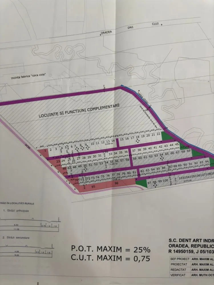 Teren intravilan cu destinația de construcție locuințe, Sacadat-13900e - De vânzare: parcele teren intravilan cu destinația de construcție locuințe individuale, la doar 15 km de centrul orașului Oradea, spre Cluj Napoca.
Fiecare parcelă are o suprafață de 660 mp, cu un front de 20 ml și adâncime 33 ml.
Utilitățile necesare sunt prezente în zonă.
Pret 13.900 euro neg.
Contact: 0731 290 032 Sorin Gligor