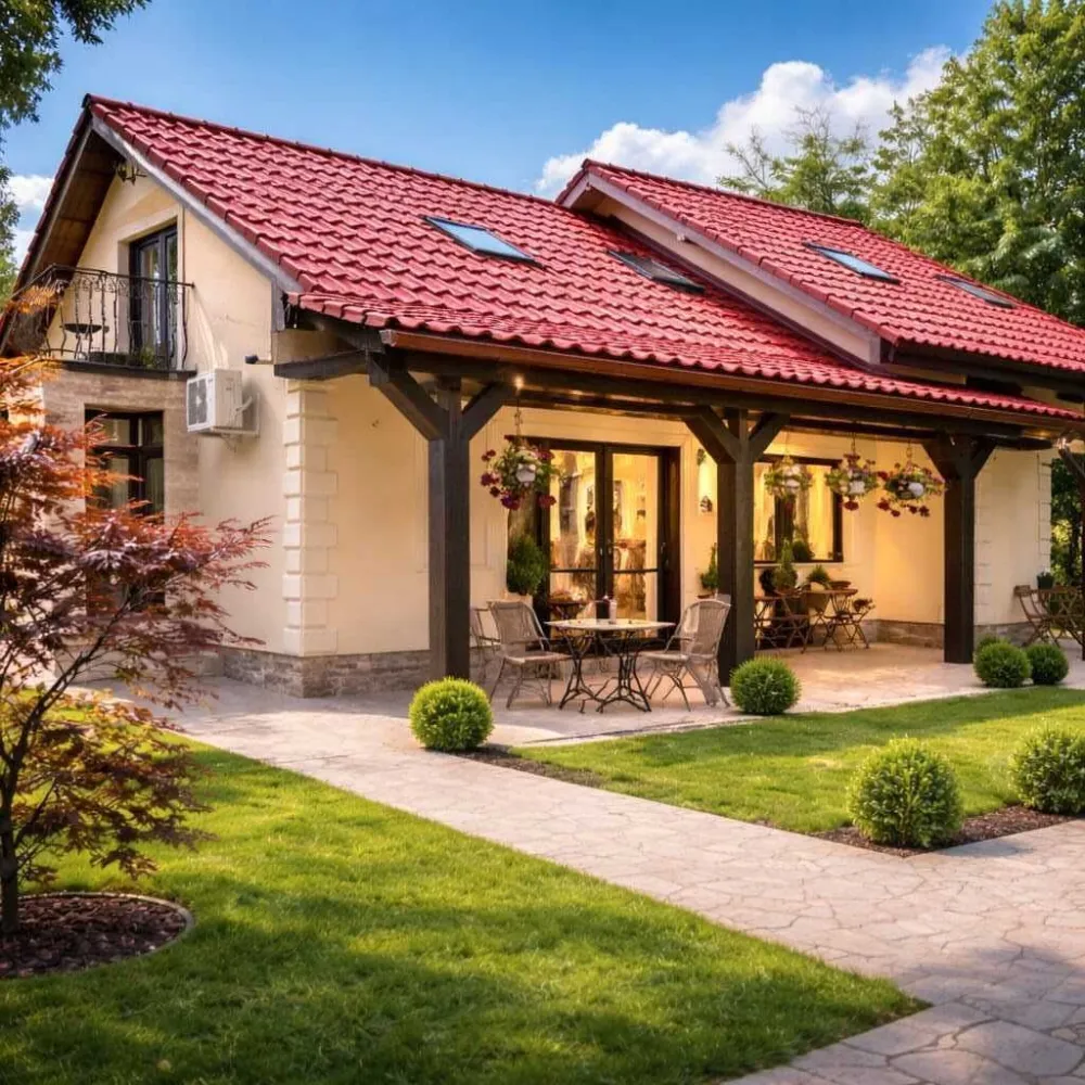 Pensiune 3 stele, ultracentral, Oradea. 700 000 E. Comision 0 - De vanzare: complex turistic premium, pensiune 3 stele, Oradea, ultracentral, finisari premium marmura si travertin, 5 camere si 2 apartamente fiecare cu baie proprie, 2 bucatarii utilate cu electrocasnice premium, living cu loc de luat masa , 2 spatii tehnice , incalzirea centrala pe gaz, curte cu piscina si foisor 700 000 E. Comision 0

Renovata in anul 2020, pensiunea este clasificata la 3 stele si dispune de toate autorizatiile, dotarile si normele in vigoare. Este compusa din: 4 camere triple ,una dubla si 2 apartamente matrimoniale, fiecare cu baie proprie .

Tip Clădire: Pensiune turistică în regim P+M
Suprafaţă Totală Teren: 465 mp
Amprentă la Sol: 197 mp
Suprafaţă Construită Desfăşurată: 385 mp

Compartimentare şi Funcţionalităţi
Parter:2 dormitoare triple cu baie proprie , 
Living cu loc de servit masa 
 2 bucătării 
 2 Spaţii tehnice
Mansarda: un apartament matrimonial cu baie cu dus si cada cu hidromasaj, 1 camera dubla si una tripla cu bai proprii

In curte un apartament matrimonial si o garsoniera tripla

Modalitate de achiziţie: cu preluare societate comerciala.

Pentru mai multe informatii sau pentru vizionare, 0751 777 844 Madian Bosca