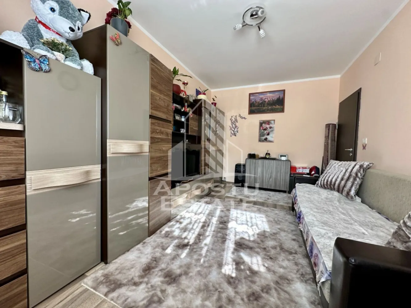 Apartament cu 3 camere mobilat si utilat la parter in Giroc la asfalt.