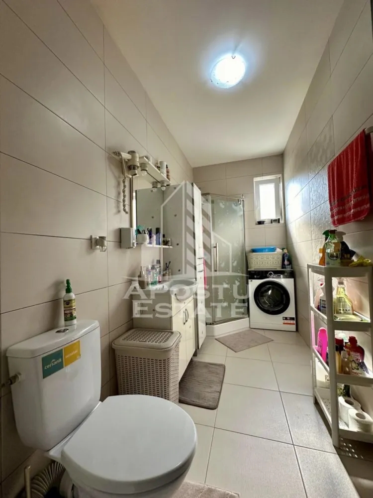 Apartament cu 3 camere mobilat si utilat la parter in Giroc la asfalt.