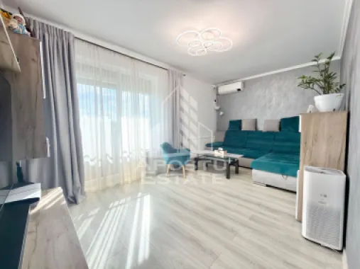 Apartament cu 3 camere decomandat, complet mobilat la parter in Giroc.