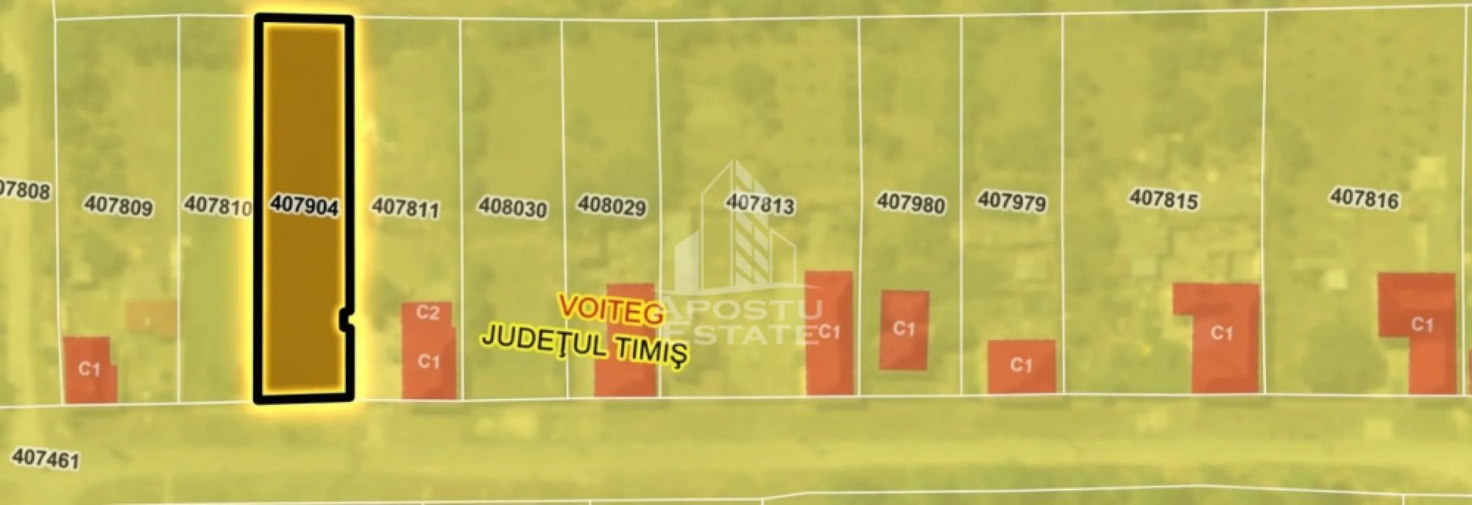 Teren 825 mp Voiteg, front stradal 14 m – ideal casă individuală - APOSTU ESTATE vă propune spre vânzare un teren intravilan cu o suprafață de 825 mp, situat în localitatea Voiteg, județul Timiș, având un front stradal de 14 metri.

Această caracteristică îl face potrivit pentru construirea unei locuințe individuale, oferind o bună deschidere și posibilitatea unei amenajări practice a viitoarei proprietăți.

Avantaje:

suprafață totală de 825 mp;

front stradal de 14 m;

amplasare în Voiteg, județul Timiș;

ideal pentru casă individuală;

zonă liniștită, potrivită pentru locuit;

oportunitate bună pentru investiție.

APOSTU ESTATE vă oferă consultanță pe tot parcursul procesului de achiziție.
Vă invităm cu drag la o vizionare!