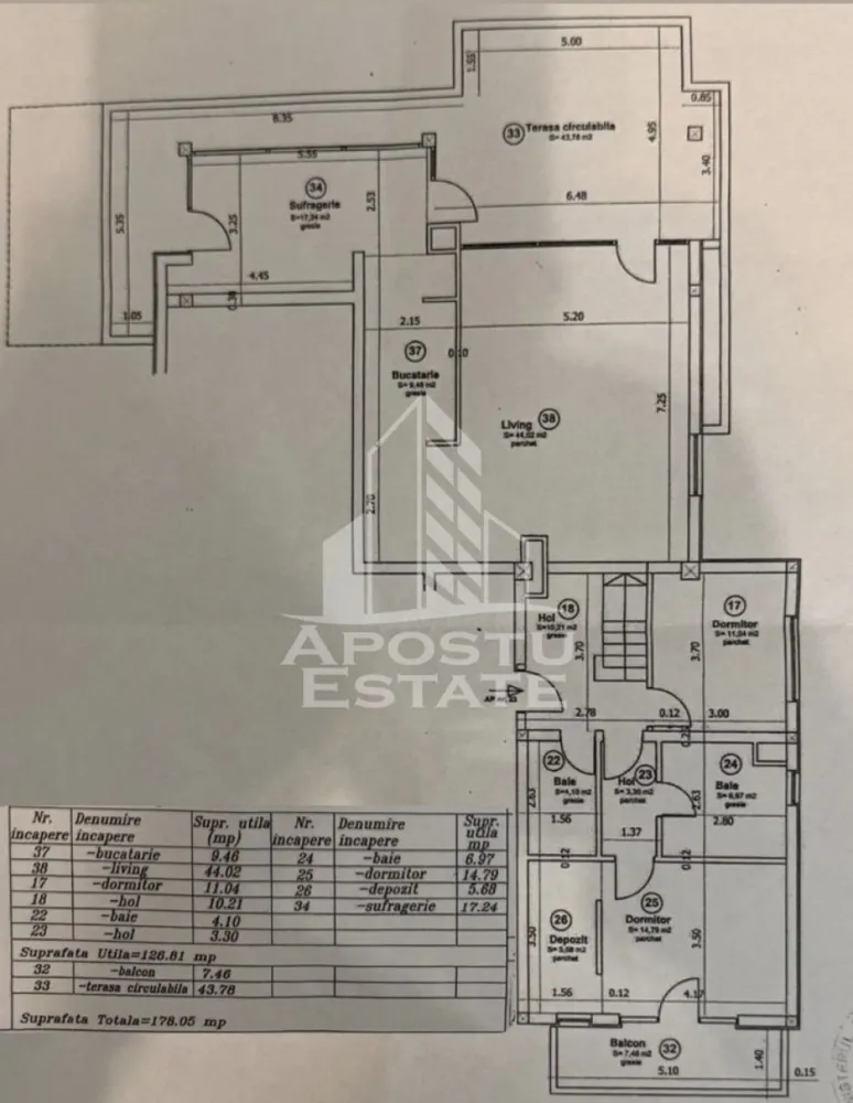 PENTHOUSE superb cu 3 camere si terasa mare in Timisoara | COMISION 0