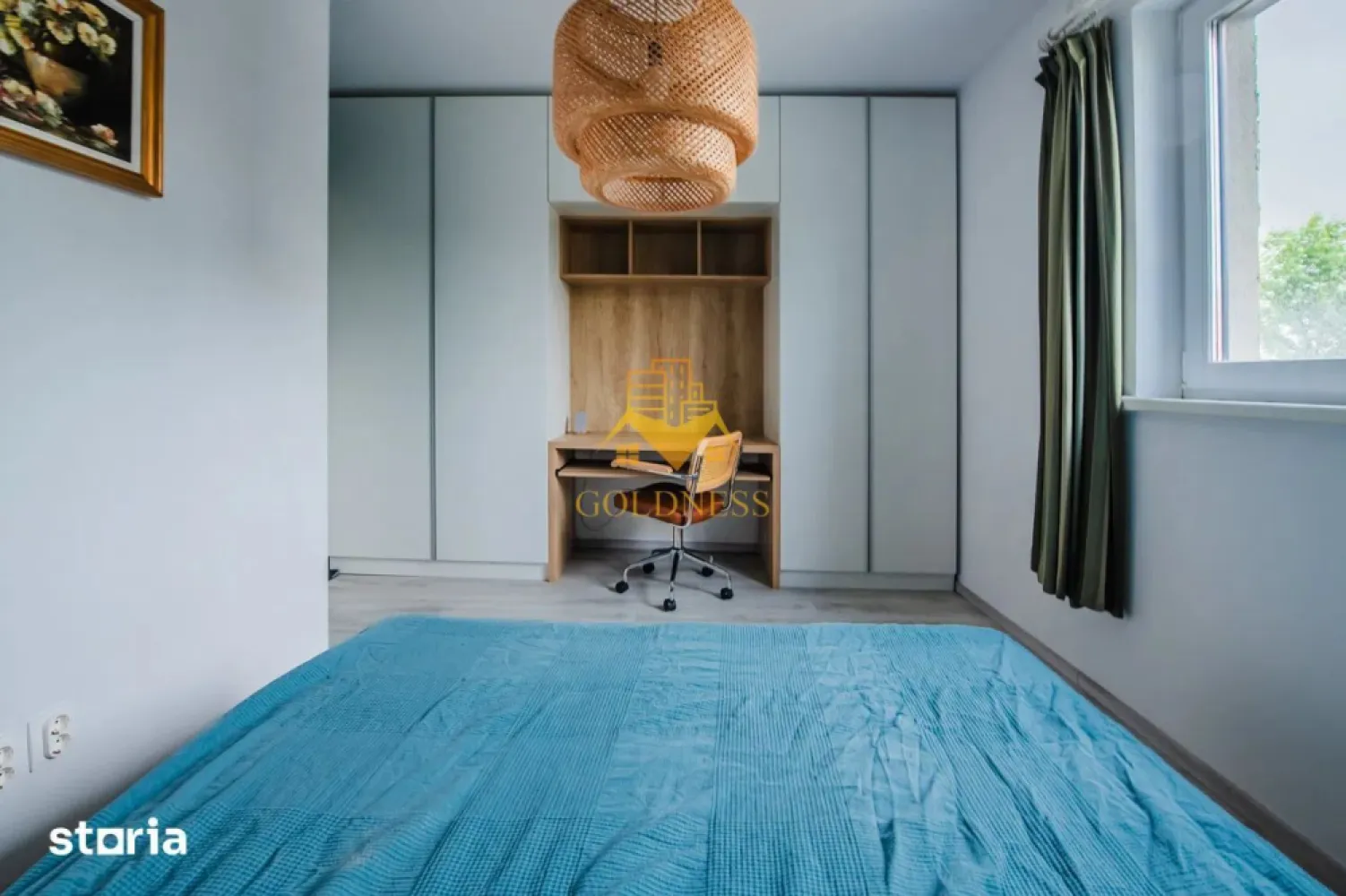 2 camere Openspace, Buna ziua,Grand Hill, Petfriendly,Lidl,Elf,Modern. - GOLDNESS Imobiliare vă propune spre închiriere un apartament cu 2 camere complet mobilat și utilat, la parterul unui imobil de 10 etaje, în Cartierul Buna ziua!
Parcare subterana inclusa!
Se află în apropierea stațiilor de transport în comun, magazine, restaurante, spații verzi, farmacii, etc. 

Apartamentul este compartimentat astfel:
 - dormitor cu pat matrimonial, dressing, noptiere
 - living cu bucatarie open space complet utilată și mobilată, canapea extensibilă, loc de servit masa 
 - baie cu cabina de dus, calorifer port prosop și dulap pentru depozitare.
 - terasa de 9 mp.

Puncte de interes (distanțe pe jos):

Lidl - 3 min
Panemar - 3 min
Bistro - 3 min
Teren fotbal - 1 min
Teren tenis - 3 min
EasyBox - 3 min
Piscină - 3 min
Sală Fitness - 4 min
SPA - 5 min
ATM BT - 4 min
Restaurante - 4 min
Băcănie - 3 min
Frizerie - 3 min
Stație Bus - 3 min
Pilates - 8 min
Moldovan Carmangerie - 8 min
Farmacie - 9 min
Regina Maria Laborator - 9 min
Mega Image - 12 min
Școala ELF - 13 min
18 GYM - 14 min
Grădinița ELF - 13 min
Home Garden - 15 min
Benzinărie - 20 min (3 min cu mașina)

Imobilul este dotat cu toate cele necesare- centrală proprie, frigider, aragaz, hotă, mașină de spălat haine, etc. 

Dacă sunteți interesați de acest apartament și doriți să îl vizionați, dar și pentru alte oferte nu ezitați să ne contactați telefonic sau prin e-mail. Vă stăm la dispoziție!
Pentru intermediere se percepe un comision de 50% din prețul chiriei!