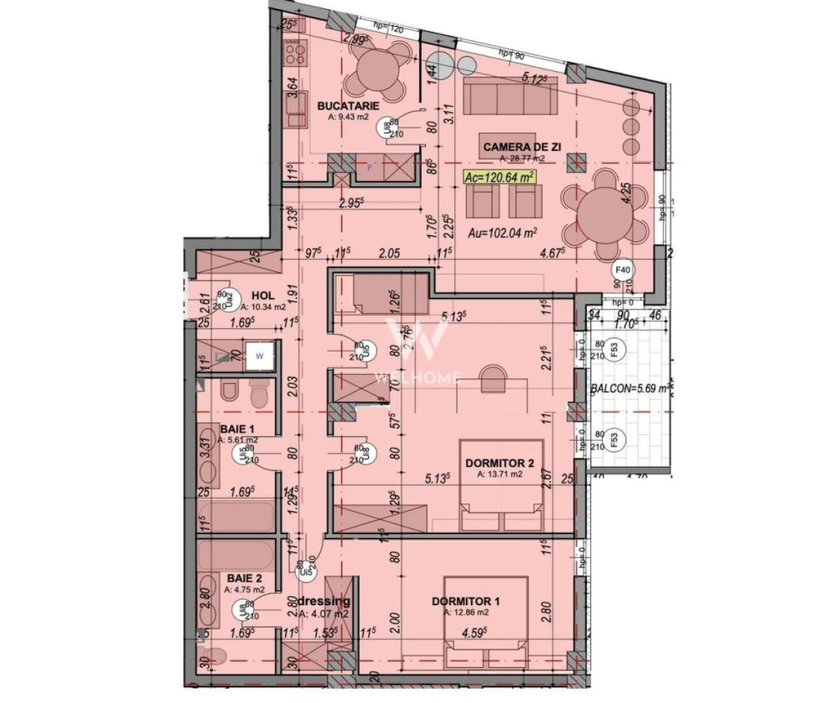 Chirie apartament 3 camere - 102mp utili - catrierul Turnisor, Sibiu