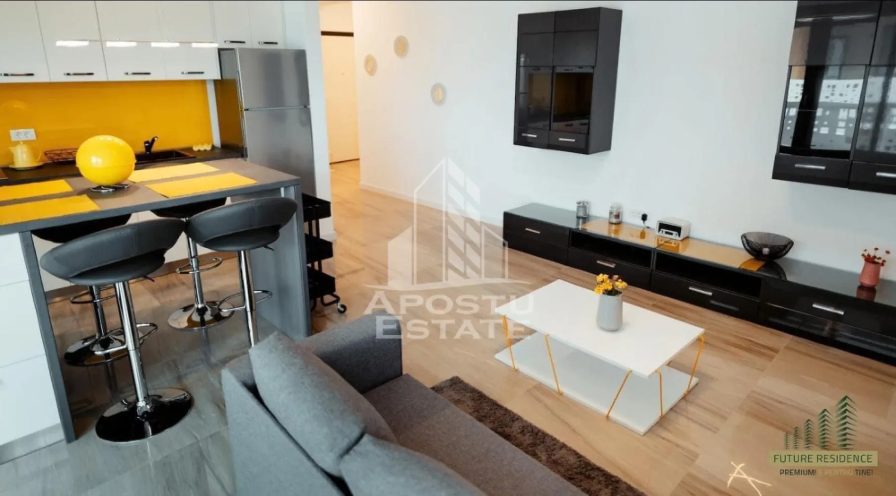 Apartament cu 2 camere, 2 locuri de parcare, Future Residence