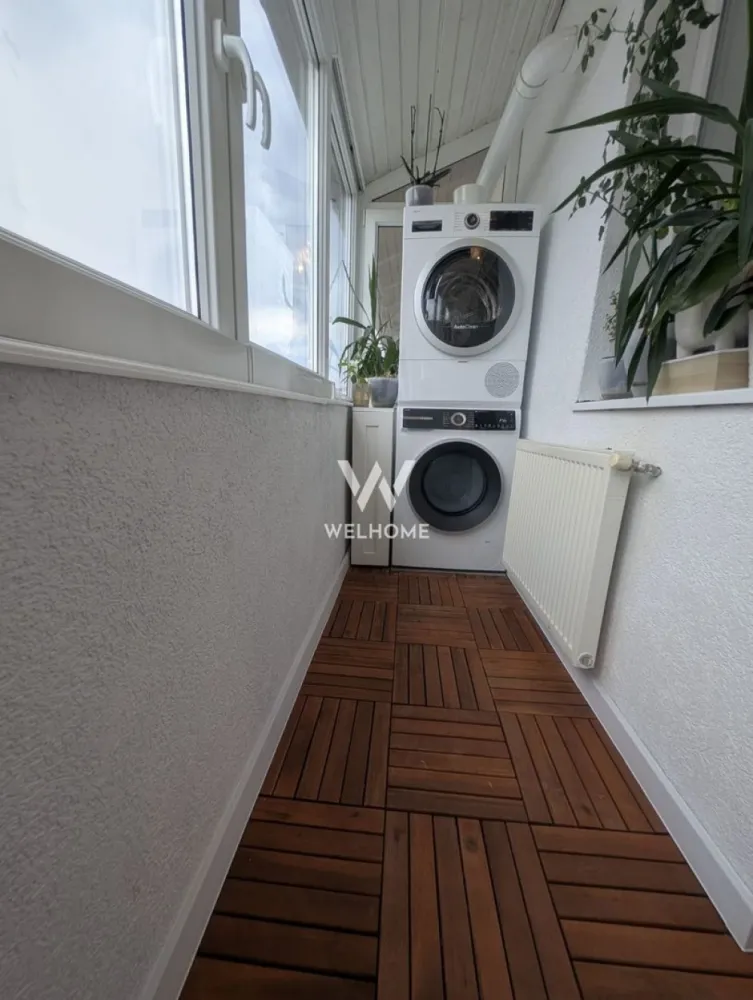 Apartament 3 camere, mansardă + balcon, complet utilat