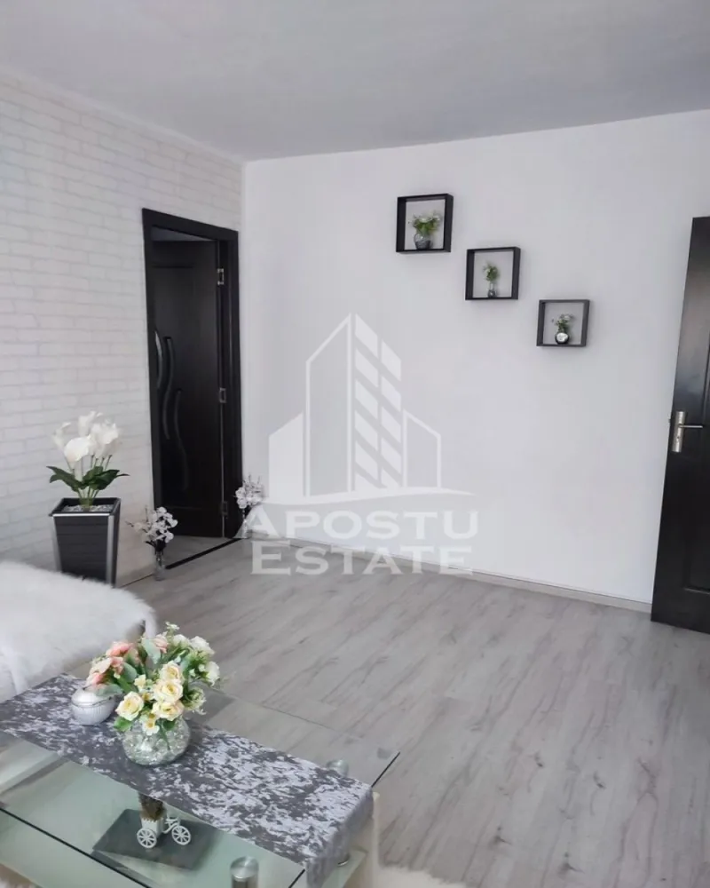 Apartament cu 3 camere, semidecomandat, renovat, Spitalul Judetean - APOSTU ESTATE are placerea de a va propune spre vanzare un apartament cu 3 camere,localizat in zona Spitalul Judetean.
Apartamentul este situat la etajul 4 din 4 si are suprafata de 54 mp utili+ balcon.
Compartimentare:
- 2 Holuri
- Bucatarie utilata
- Living spatios 
- 2 Dormitoare
- 1 baie cu cada si geam

Confortul termic este realizat prin intermediul centralei proprii.
Proprietarul a renovat integral apartamentul inclusiv instalatia electrica si sanitara, se preda mobilat si utilat complet.

Zona linistita cu numeroase facilitati si puncte de interes precum statie de autobuz, magazine, supermarket, piata, institutii de invatamant, institutii farmaceutice, institutii bancare.
Acceptam orice tip de credit bancar. Oferim consultanta si solutii financiare prin colaboratorii nostri.
Va asteptam cu drag la o vizionare chiar astazi!