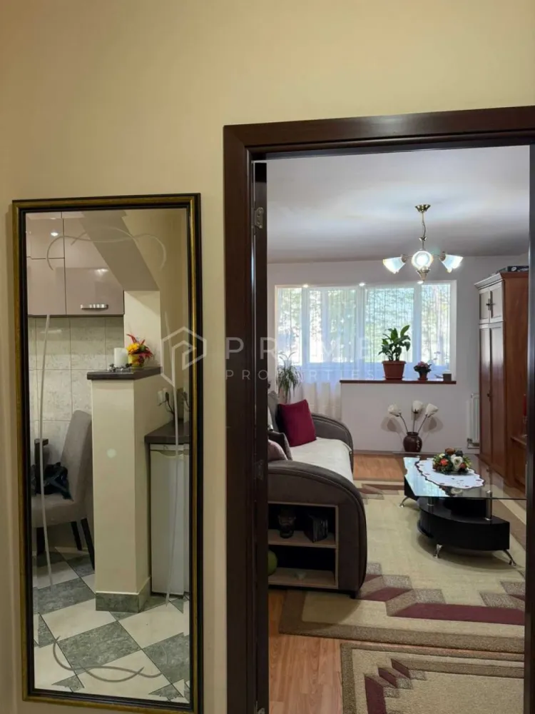 Apartament cu 2 camere, etaj 1 – Cartier Mureșeni - Vă propunem spre vânzare un apartament cu 2 camere situat în cartierul Mureșeni, poziționat la un etaj intermediar (1 din 10) într-un imobil solid construit din beton. Proprietatea oferă un raport excelent între spațiul util și cel auxiliar, fiind o alegere ideală pentru o familie sau un cuplu care își dorește un cămin confortabil.

Detalii tehnice și compartimentare:

Suprafață: 48,5 mp utili + balcon generos de 10,5 mp.

Spațiu inteligent: Balconul este închis și complet integrat în spațiul interior, oferind o zonă suplimentară practică (birou, spațiu de relaxare sau dining).

Confort termic: Centrală termică proprie, izolație termică realizată atât pe exterior, cât și pe interior.

Stare: Apartamentul se vinde mobilat și parțial utilat.

Anexe: Include pivniță proprie, oferind spațiu suplimentar de depozitare.

Localizare și facilități:
Amplasarea apartamentului facilitează un stil de viață comod, având tot ce este esențial la doar câțiva pași distanță:

Educație: Școală la 250 m.

Comerț: Supermarket la 100 m.

Sănătate: Farmacie la 200 m.

Acest apartament reprezintă o oportunitate de achiziție într-o zonă liniștită, cu acces rapid către punctele de interes local.

Promisiunea Prime Properties:
Vă oferim siguranță, transparență și servicii impecabile pe tot parcursul drumului către casa ideală. Dacă această proprietate nu corespunde nevoilor dumneavoastră, lăsați-ne să găsim alternativa potrivită stilului dumneavoastră de viață.