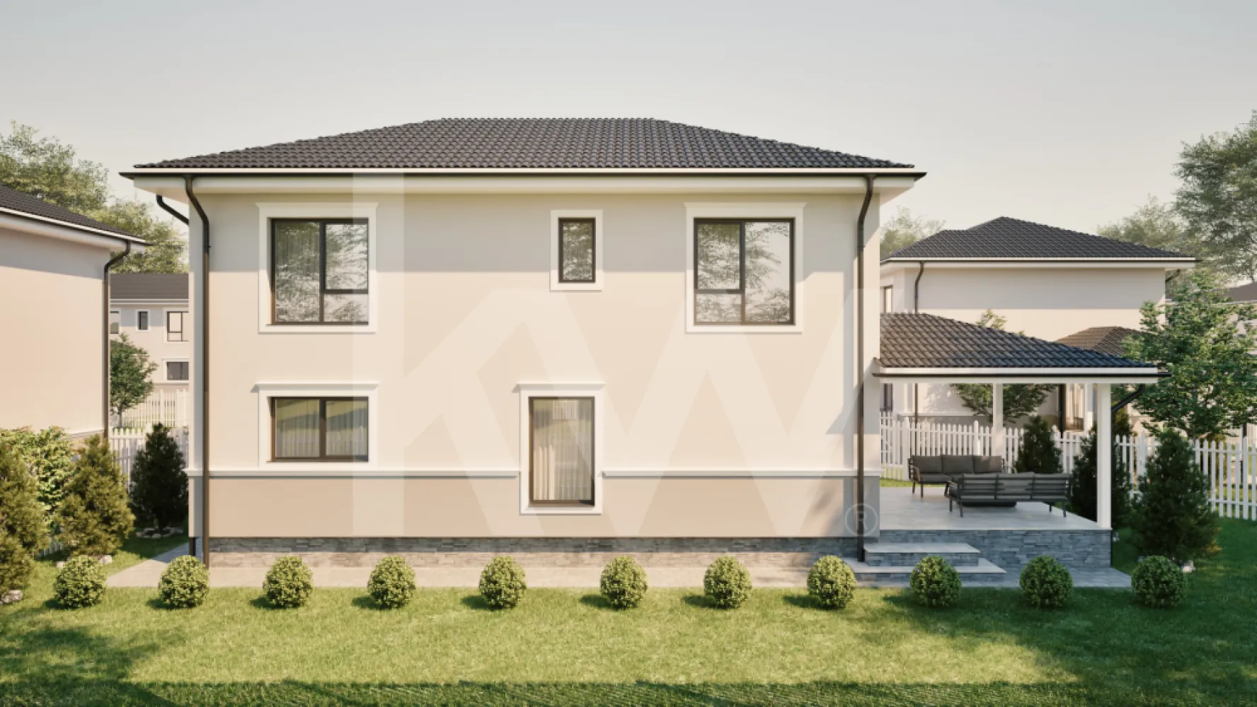 Casa individuala 5 camere in cartier nou Șură Mica - Casa Single Tip 1 poate deveni locul tău numit „acasă”. Cu 5 camere și 136 mp utili, această casă de vânzare la câteva minute de Sibiu oferă spațiu ideal pentru familie.

Livingul luminos cu ieșire spre terasa acoperită devine locul perfect pentru relaxare. Aici poți savura cafeaua de dimineață sau te poți bucura de seri liniștite. Bucătăria separată este spațioasă și practică, iar cele 3 dormitoare oferă intimitate. Băile moderne sunt gândite pentru un stil de viață activ.

Încălzirea în pardoseală și cele 2 locuri de parcare aduc confort și funcționalitate. Situată aproape de oraș, dar departe de agitație, casa din complexul este alegerea perfectă pentru un nou începutMai mult decât un ansamblu rezidențial. Este locul unde visul unui cartier cum toate ar trebui să fie devine realitate.
Imaginează-ți diminețile liniștite, razele soarelui filtrate prin fereastra casei tale, aerul curat și natura care te întâmpină chiar la ușă.

Situat în Șura Mică, la doar 10 minute de Sibiu, complexul  se întinde pe o suprafață de 4,65 hectare.
Cele 100 de case noi de vânzare Sibiu (single și duplex) sunt proiectate pentru a oferi un mediu de viață sigur și confortabil.
Aici, casele nu sunt doar construcții, ci spații de liniște și bucurie.
Fie că alegi o casă single elegantă sau un duplex modern, aici vei găsi acel sentiment unic de apartenență.

Te bucuri de spații generoase, grădină proprie și terasă acoperită, perfecte pentru serile de vară, loc de joacă sigur pentru aventurile celor mici.
Locuințele vor fi livrate astfel: exterior la cheie și interior la gri avansat, oferindu-ți flexibilitate în amenajare.
Fiecare locuință va beneficia de 2 locuri de parcare în fața casei.