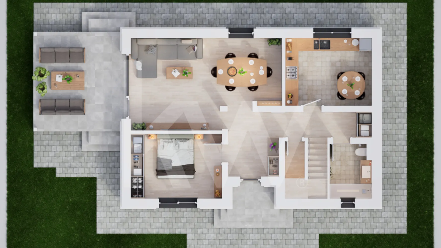 Casa individuala 5 camere in cartier nou Șură Mica - Casa Single Tip 1 poate deveni locul tău numit „acasă”. Cu 5 camere și 136 mp utili, această casă de vânzare la câteva minute de Sibiu oferă spațiu ideal pentru familie.

Livingul luminos cu ieșire spre terasa acoperită devine locul perfect pentru relaxare. Aici poți savura cafeaua de dimineață sau te poți bucura de seri liniștite. Bucătăria separată este spațioasă și practică, iar cele 3 dormitoare oferă intimitate. Băile moderne sunt gândite pentru un stil de viață activ.

Încălzirea în pardoseală și cele 2 locuri de parcare aduc confort și funcționalitate. Situată aproape de oraș, dar departe de agitație, casa din complexul este alegerea perfectă pentru un nou începutMai mult decât un ansamblu rezidențial. Este locul unde visul unui cartier cum toate ar trebui să fie devine realitate.
Imaginează-ți diminețile liniștite, razele soarelui filtrate prin fereastra casei tale, aerul curat și natura care te întâmpină chiar la ușă.

Situat în Șura Mică, la doar 10 minute de Sibiu, complexul  se întinde pe o suprafață de 4,65 hectare.
Cele 100 de case noi de vânzare Sibiu (single și duplex) sunt proiectate pentru a oferi un mediu de viață sigur și confortabil.
Aici, casele nu sunt doar construcții, ci spații de liniște și bucurie.
Fie că alegi o casă single elegantă sau un duplex modern, aici vei găsi acel sentiment unic de apartenență.

Te bucuri de spații generoase, grădină proprie și terasă acoperită, perfecte pentru serile de vară, loc de joacă sigur pentru aventurile celor mici.
Locuințele vor fi livrate astfel: exterior la cheie și interior la gri avansat, oferindu-ți flexibilitate în amenajare.
Fiecare locuință va beneficia de 2 locuri de parcare în fața casei.