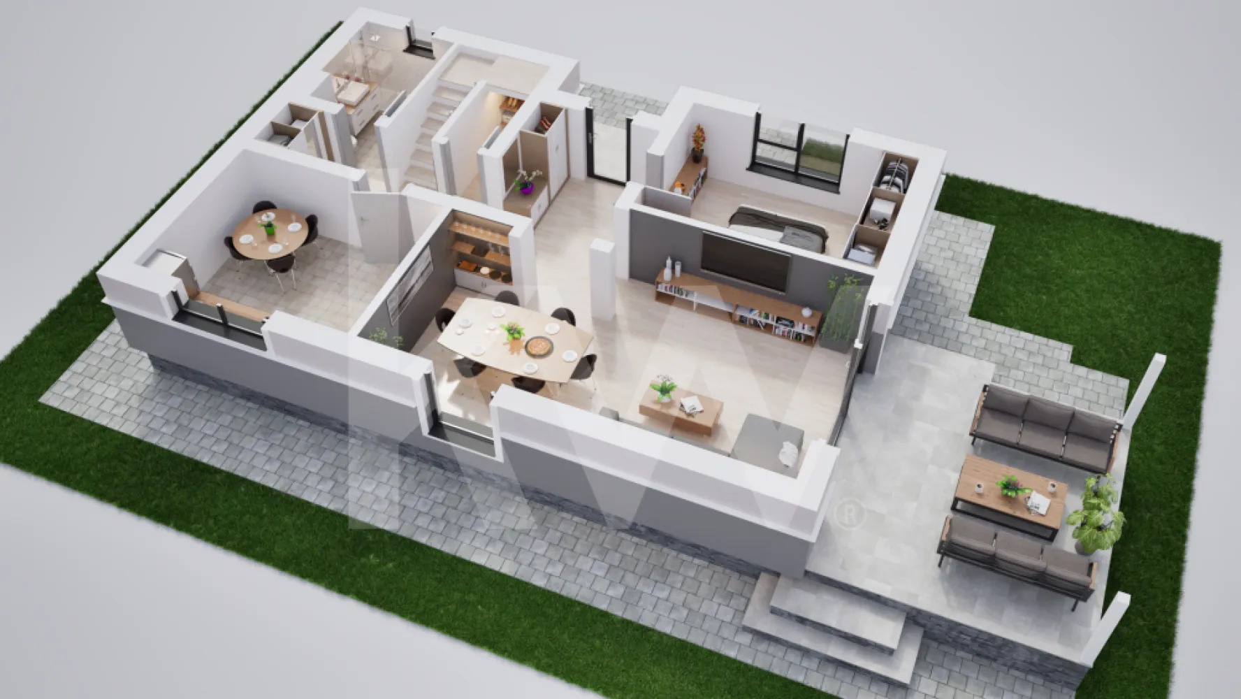 Casa individuala 5 camere in cartier nou Șură Mica - Casa Single Tip 1 poate deveni locul tău numit „acasă”. Cu 5 camere și 136 mp utili, această casă de vânzare la câteva minute de Sibiu oferă spațiu ideal pentru familie.

Livingul luminos cu ieșire spre terasa acoperită devine locul perfect pentru relaxare. Aici poți savura cafeaua de dimineață sau te poți bucura de seri liniștite. Bucătăria separată este spațioasă și practică, iar cele 3 dormitoare oferă intimitate. Băile moderne sunt gândite pentru un stil de viață activ.

Încălzirea în pardoseală și cele 2 locuri de parcare aduc confort și funcționalitate. Situată aproape de oraș, dar departe de agitație, casa din complexul este alegerea perfectă pentru un nou începutMai mult decât un ansamblu rezidențial. Este locul unde visul unui cartier cum toate ar trebui să fie devine realitate.
Imaginează-ți diminețile liniștite, razele soarelui filtrate prin fereastra casei tale, aerul curat și natura care te întâmpină chiar la ușă.

Situat în Șura Mică, la doar 10 minute de Sibiu, complexul  se întinde pe o suprafață de 4,65 hectare.
Cele 100 de case noi de vânzare Sibiu (single și duplex) sunt proiectate pentru a oferi un mediu de viață sigur și confortabil.
Aici, casele nu sunt doar construcții, ci spații de liniște și bucurie.
Fie că alegi o casă single elegantă sau un duplex modern, aici vei găsi acel sentiment unic de apartenență.

Te bucuri de spații generoase, grădină proprie și terasă acoperită, perfecte pentru serile de vară, loc de joacă sigur pentru aventurile celor mici.
Locuințele vor fi livrate astfel: exterior la cheie și interior la gri avansat, oferindu-ți flexibilitate în amenajare.
Fiecare locuință va beneficia de 2 locuri de parcare în fața casei.