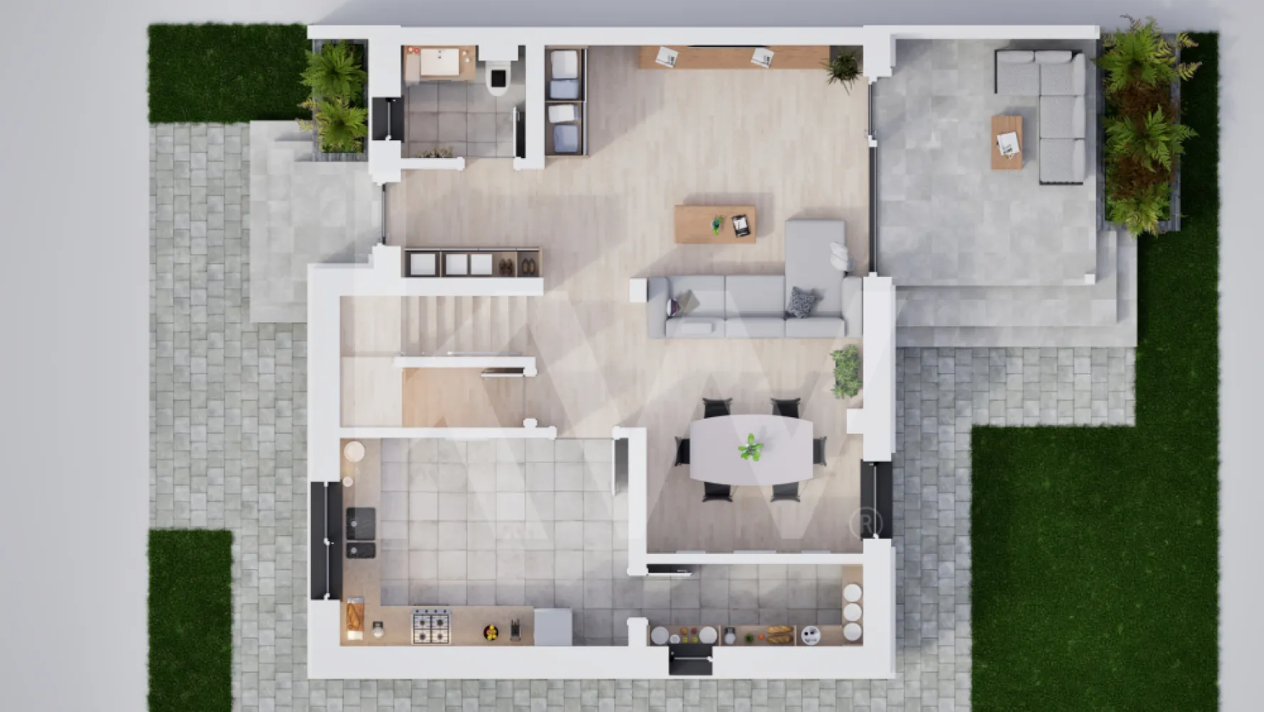 Casa duplex 4 camere in cartier nou Șură Mica - Cauți un spațiu unde familia ta să crească în siguranță și armonie? Duplexul Tip 2 îți oferă exact asta. Cu 4 camere și 115 mp utili, această casă de vânzare aproape de Sibiu combină perfect spațiul cu funcționalitatea.

Livingul deschis și luminos, cu acces pe terasa acoperită, devine scena celor mai frumoase momente de familie. Bucătăria separată este inima casei. Cele trei dormitoare oferă spațiul perfect pentru odihnă și visare. Două băi moderne și spații de depozitare inteligente îți fac viața mai simplă. Încălzirea în pardoseală și cele două locuri de parcare îți asigură confortul zi de zi. Casa ta prinde contur în acest ansamblu.
Mai mult decât un ansamblu rezidențial. Este locul unde visul unui cartier cum toate ar trebui să fie devine realitate.
Imaginează-ți diminețile liniștite, razele soarelui filtrate prin fereastra casei tale, aerul curat și natura care te întâmpină chiar la ușă.

Situat în Șura Mică, la doar 10 minute de Sibiu, complexul  se întinde pe o suprafață de 4,65 hectare.
Cele 100 de case noi de vânzare Sibiu (single și duplex) sunt proiectate pentru a oferi un mediu de viață sigur și confortabil.
Aici, casele nu sunt doar construcții, ci spații de liniște și bucurie.
Fie că alegi o casă single elegantă sau un duplex modern, aici vei găsi acel sentiment unic de apartenență.

Te bucuri de spații generoase, grădină proprie și terasă acoperită, perfecte pentru serile de vară, loc de joacă sigur pentru aventurile celor mici.
Locuințele vor fi livrate astfel: exterior la cheie și interior la gri avansat, oferindu-ți flexibilitate în amenajare.
Fiecare locuință va beneficia de 2 locuri de parcare în fața casei.