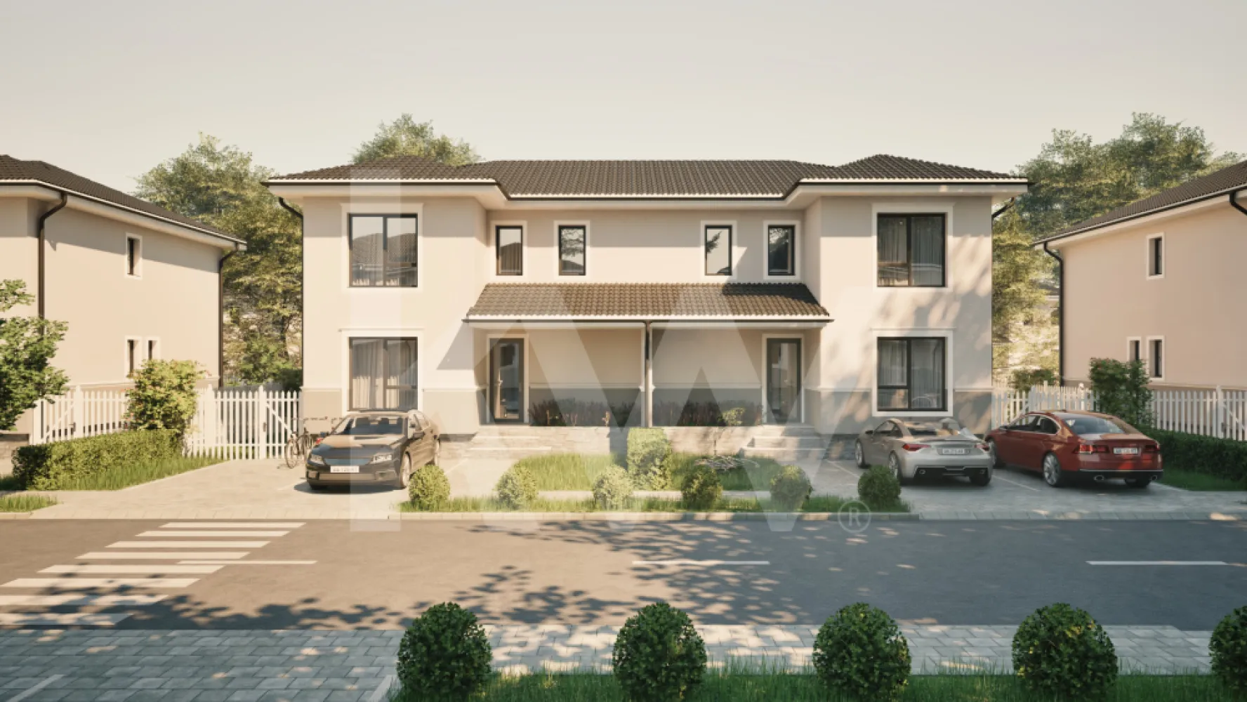 Casa duplex 5 camere in cartier nou Șură Mica - Aici viața de familie capătă o nouă dimensiune. Duplexul Tip 1, cu 116 mp utili, îți aduce acea casa nouă pe care o căuți aproape de oraș, dar departe de agitația urbană. Gândit pentru familii, acest duplex îți oferă intimitate, liniște și posibilitatea de a fi parte dintr-o comunitate tânără și dinamică.

Livingul spațios, cu ieșire directă pe terasa acoperită, devine locul preferat pentru momentele petrecute împreună. Bucătăria separată, cele trei dormitoare luminoase și două băi completează un spațiu caracterizat prin funcționalitate și stil.

Încălzirea în pardoseală îți aduce confortul la fiecare pas, iar cele două locuri de parcare amplasate în fața casei adaugă un plus de siguranță. Situat într-un ansamblu rezidențial , la doar câteva minute de Sibiu, acest duplex de vânzare poate deveni acasă pentru tine.Mai mult decât un ansamblu rezidențial. Este locul unde visul unui cartier cum toate ar trebui să fie devine realitate.
Imaginează-ți diminețile liniștite, razele soarelui filtrate prin fereastra casei tale, aerul curat și natura care te întâmpină chiar la ușă.

Situat în Șura Mică, la doar 10 minute de Sibiu, complexul  se întinde pe o suprafață de 4,65 hectare.
Cele 100 de case noi de vânzare Sibiu (single și duplex) sunt proiectate pentru a oferi un mediu de viață sigur și confortabil.
Aici, casele nu sunt doar construcții, ci spații de liniște și bucurie.
Fie că alegi o casă single elegantă sau un duplex modern, aici vei găsi acel sentiment unic de apartenență.

Te bucuri de spații generoase, grădină proprie și terasă acoperită, perfecte pentru serile de vară, loc de joacă sigur pentru aventurile celor mici.
Locuințele vor fi livrate astfel: exterior la cheie și interior la gri avansat, oferindu-ți flexibilitate în amenajare.
Fiecare locuință va beneficia de 2 locuri de parcare în fața casei.