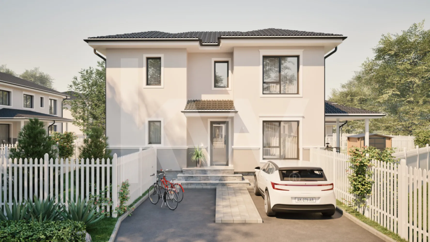 Casa individuala 5 camere in cartier nou Șură Mica - Imaginează-ți diminețile liniștite într-o casă nouă care oferă tot ce ai visat pentru familia ta. Cu 121 mp utili, Vila Single Tip 2 te întâmpină cu un living generos. Spațiul perfect pentru povești spuse în familie sau seri de relaxare. Terasa acoperită devine refugiul tău de liniște, indiferent de anotimp.

Trei dormitoare primitoare, două băi moderne și o bucătărie separată creează cadrul ideal pentru un stil de viață echilibrat. Încălzirea în pardoseală adaugă acel plus de confort pe care îl meriți. Două locuri de parcare în fața casei completează un tablou gândit pentru confort și siguranță. La doar câteva minute de Sibiu, în inima noii comunități, casa ta te așteaptă.Mai mult decât un ansamblu rezidențial. Este locul unde visul unui cartier cum toate ar trebui să fie devine realitate.
Imaginează-ți diminețile liniștite, razele soarelui filtrate prin fereastra casei tale, aerul curat și natura care te întâmpină chiar la ușă.

Situat în Șura Mică, la doar 10 minute de Sibiu, complexul  se întinde pe o suprafață de 4,65 hectare.
Cele 100 de case noi de vânzare Sibiu (single și duplex) sunt proiectate pentru a oferi un mediu de viață sigur și confortabil.
Aici, casele nu sunt doar construcții, ci spații de liniște și bucurie.
Fie că alegi o casă single elegantă sau un duplex modern, aici vei găsi acel sentiment unic de apartenență.

Te bucuri de spații generoase, grădină proprie și terasă acoperită, perfecte pentru serile de vară, loc de joacă sigur pentru aventurile celor mici.
Locuințele vor fi livrate astfel: exterior la cheie și interior la gri avansat, oferindu-ți flexibilitate în amenajare.
Fiecare locuință va beneficia de 2 locuri de parcare în fața casei.
