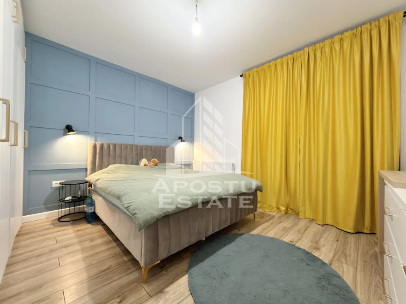 Apartament cu 3 camere si 2 terase complet mobilat la etajul 1in Giroc