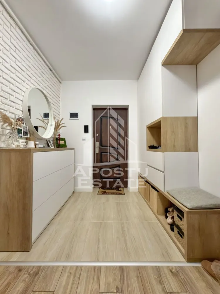 Apartament cu 3 camere si 2 terase complet mobilat la etajul 1in Giroc