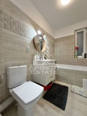 Apartament cu 3 camere si 2 terase complet mobilat la etajul 1in Giroc