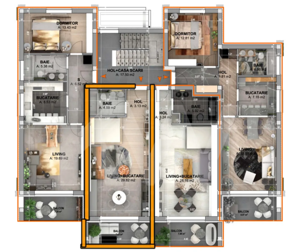 Apartament tip STUDIO et.1 - Vila cu design modern în Cristian-Sibiu
