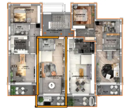 Apartament tip STUDIO et.1 - Vila cu design modern în Cristian-Sibiu