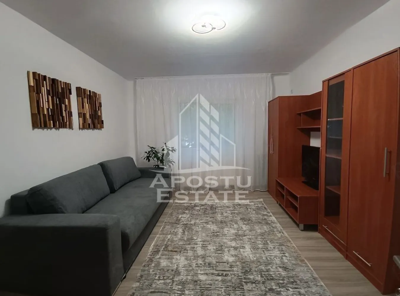 Apartament cu 1 camere , de inchiriat , Zona Complex, Timisoara - Agentia imobiliara APOSTU ESTATE va propune spre inchiriere un apartament cu 1 cameră , spatios si luminos, situat in zona Complex , o zona linistita si bine pozitionata din Timisoara, potrivit pentru cupluri,familii, sau studenti care isi doresc o locuinta unde sa se simta confortabil si cu acces facil catre scoli, statii de autobuz, supermarketuri , magazine de zona, parcuri.

Suprafata utila: 21mp
Compartimentare eficienta:
-Bucatarie complet mobilata si utilata
-Dormitor mobilat si utilat cu canapea extensibila 
-Baie prevazuta cu duș 
Confort si facilitati:
-Incalzirea apartamentului: colterm
-Apartamentul este complet mobilat si utilat de către proprietar 
Localizare:
-Timis,Timisoara, zona Complexul Studențesc – acces facil spre magazine, supermarketul Lidl, scoli, parcuri si mijloace de transport in comun.

Ideal pentru:
-Cupluri
-Studenti

Pret chirie lunara: 330 euro ( usor negociabil)
Programeaza o vizionare pentru a-ti putea imagina viitorul aici!
ID intern: CP3148013