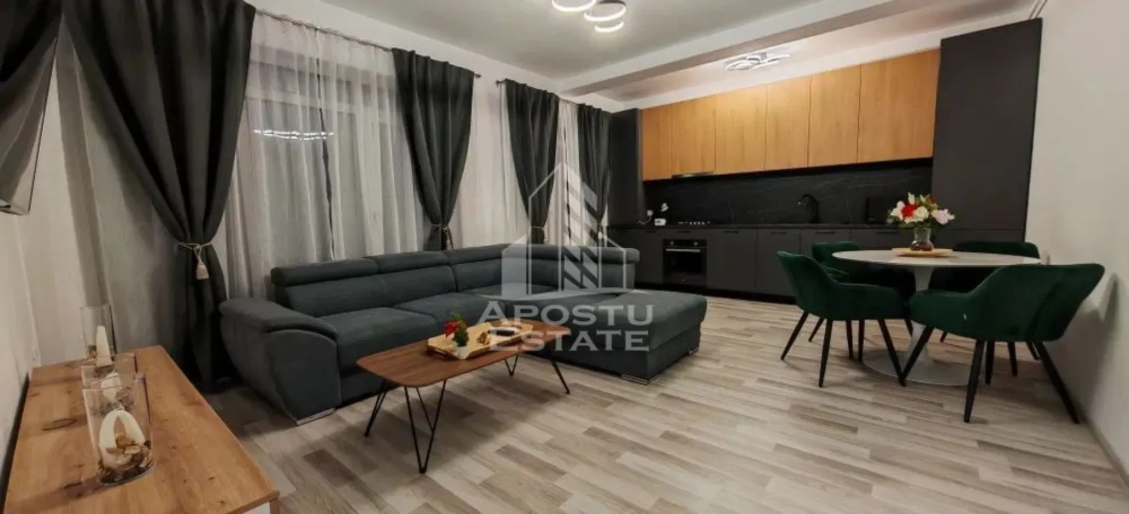 Apartament cu 3 camere, de inchiriat zona Dumbravita - APOSTU ESTATE va propune spre inchiriere un apartament de lux cu 3 camere, 2 bai, confort 1, open space, situat la etajul 2/3, zona Dumbravita

Imobilul se intinde pe o suprafata utila de 75 mp si este compartimentat astfel:

- hol de acces

- living open space

- bucatarie deschisa

- 2 dormitoare

- bai cu dus

- balcon deschis

Confortul termic se realizeaza prin intermediul centralei propri pe gaz;
- Loc de parcare inclus in pret
- 2 sisteme de aer conditionat

Toate electrocasnicele sunt de cea mai inalnta calitate.

Vecinatati:

-Ikea, Auchan, Mega image, British International School 

-

Apartamentul este la prima inchiriere.

Garantia 1000 de euro.

Nu se accepta animale de companie si sa se fumeze in incinta imobilului.

Va asteptam cu drag la o vizionare!

ID intern:CP3157769 !