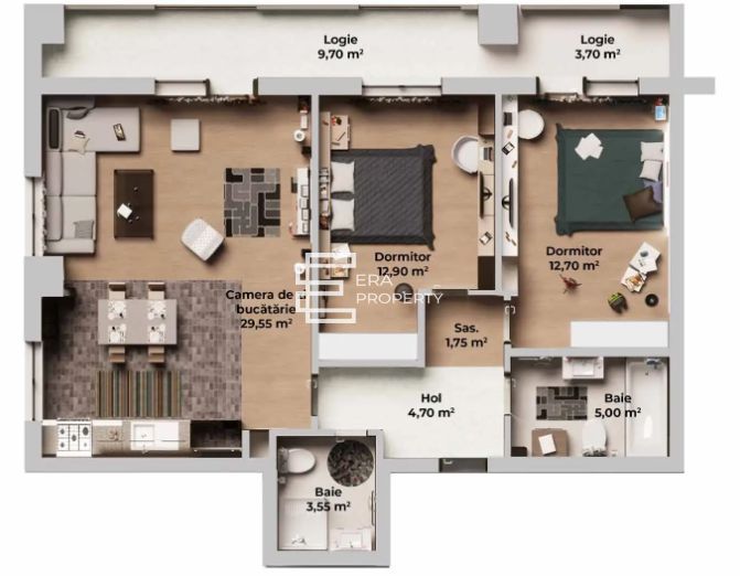 Apartament 3 camere, bloc nou, Calea Surii Mici-Zona de Vest