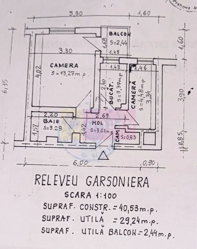 Garsoniera cu birou si balcon de vanzare in Campina