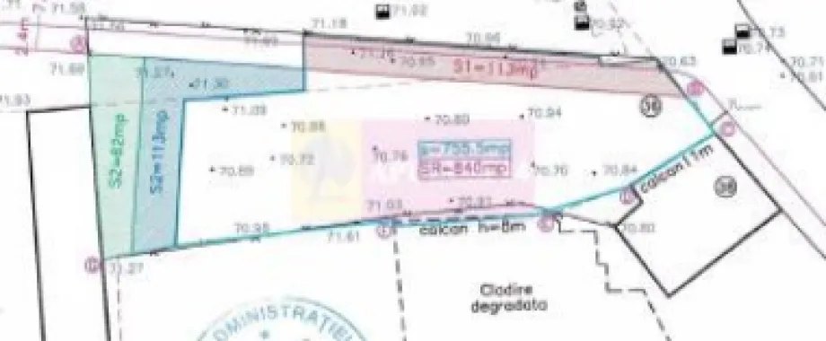 Teren Ultracentral Piata Unirii, regim inaltime 13m+1retras