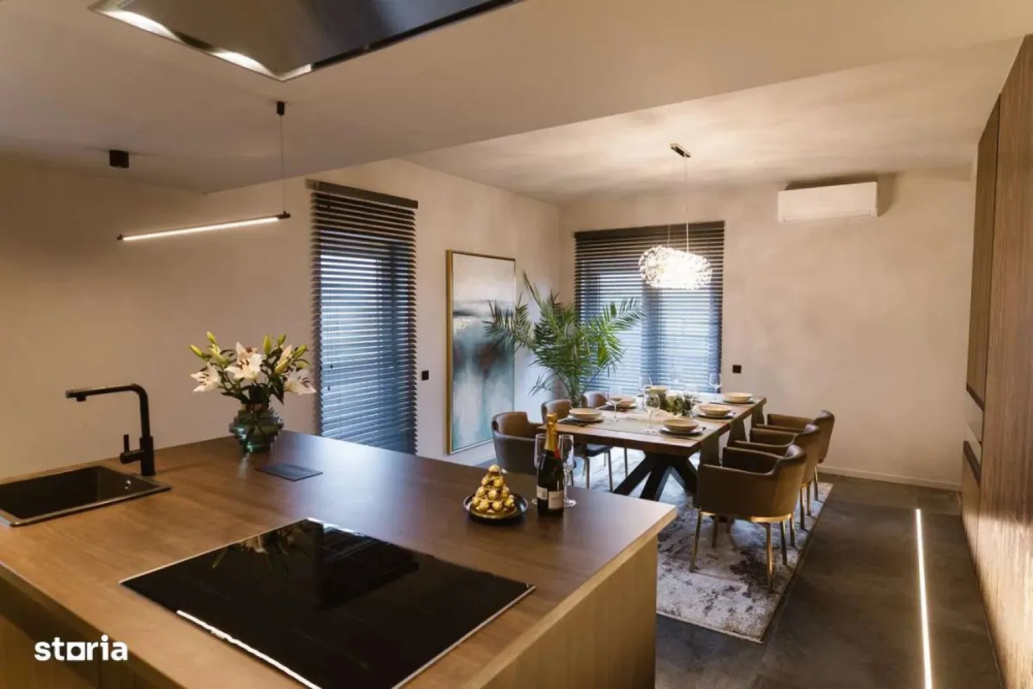 Penthouse Ultra-LUX pe 2 nivele, 119 mp, SPA privat, 3 parcări - Mentionati ID-ul proprietatii cand apelati: CP3047461 - Proprietate oferita in exclusivitate de Zap Imobiliare
Contact ⓪⑦②⑥ ②②③ ⑧⑧⑥ Sebastian
Exista Tur Video - solicita pe WhatsApp

-- penthouse pe doua nivele
-- situat la ultimele 2 nivele ale unui imobil cu 3 etaje
-- imobil nou cu izolatie exterioara premium
-- interfon si camere de supraveghere
-- zona linistita, inconjurata de verdeata

-- suprafata utila 185 mp cu terase incluse 74 mp 
-- se vinde complet mobilat si utilat

-- usa metalica la intrare
-- geamuri termopan cu 3 randuri de sticla + plasa insecte
-- usi interioare Porta Doors
-- incalzire in pardoseala
-- centrala termica proprie
-- curent trifazic
-- aer conditionat Bosch
-- sistem automatizare smart video
-- jaluzele din lemn de tei
-- intrerupatoare cu touch
-- corpuri de iluminat de ultima generatie
-- sistem iluminat cu profile LED incastrate

-- electrocasnice Bosch Seria 8 si Miele Smart
-- masina de spalat si uscator Miele integrate

-- finisaje premium Italia
-- mocheta plus in camera copil
-- tapet Roberto Cavalli
-- placi ceramice de 3 metri
-- bai cu placari Italia Roberto Cavalli si usi din sticla mata

-- mobilier realizat pe comanda
-- detalii design cu riflaje decorative nuc
-- galerie perdea electrica
-- scaune piele Italia
-- palmieri Trachycarpus

-- living cu semineu bioetanol, riflaje decorative, TV Sony 4K
-- perete decorativ tip beton arhitectural
-- bucatarie cu insula, plita inductie Bosch, hota incastrata in tavan, prize pop-up
-- dining cu candelabru tip Art-Deco

-- zona intrare cu oglinda decorativa iluminata
-- scara interioara cu trepte premium, LED continuu si balustrada sticla fumurie

-- dormitor matrimonial cu pat tapitat, perete LED si separare cu riflaje
-- cada freestanding KUMO
-- zona baie cu dus walk-in tip rainfall si finisaje marmura
-- lavoar pe blat cu baterie stativa

-- baie cu masina spalat si uscator Miele, wc cu functie bideu
-- dressing generos cu usa glisanta sticla fumurie si mobilier custom

-- terasa amenajata complet
-- sauna 4 persoane
-- jacuzzi Wellis smart 5 persoane
-- dus exterior
-- zona fitness cu bicicleta
-- TV exterior si sistem audio-video
-- iluminat ambiental exterior
-- gazon premium
-- gratar si cuptor pe lemne
-- bucatarie de vara cu blat granit si chiuveta
-- mobilier terasa si zona relaxare

-- 3 locuri de parcare private cu blocatoare incluse

-- se accepta schimb cu apartament mai mic + diferenta

Comision Agentie ZERO

Contact ⓪⑦②⑥ ②②③ ⑧⑧⑥ Sebastian