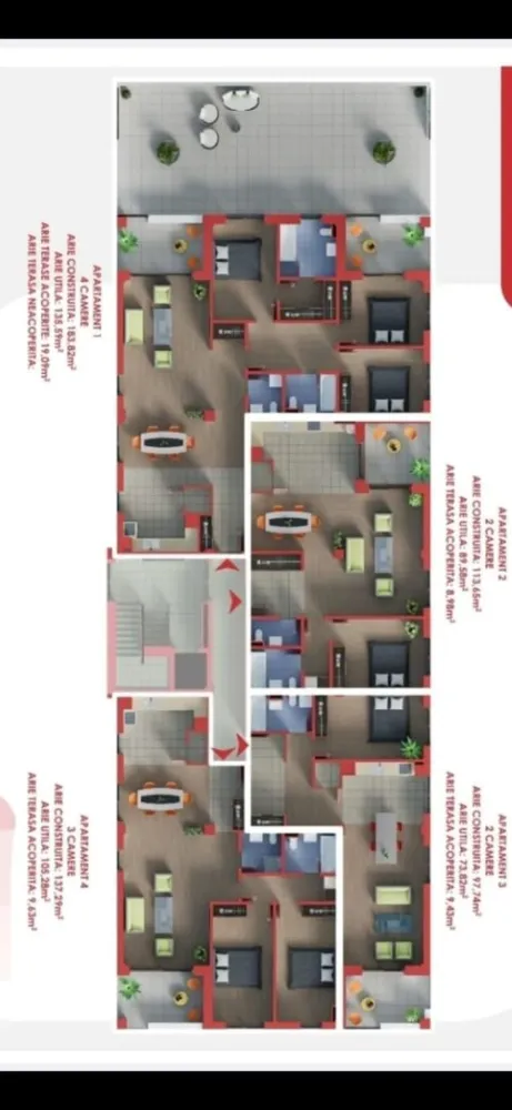 Apartament 4 camere,3bai,136mp.utili+19mp terase acoperite - Contact 0774048706 Bogdan
De vânzare apartament 4 camere,3 bai ,2 balcoane,decomandat, confort 1, situat în cartierul Unirii, suprafață utilă de 136 mp, suprfata construită 184 mp.situat la etajul 1 din 2 oferit de Zap Imobiliare 
Detalii: 
- disponibile apartamente cu 2-3-4 camere cu preturi incepand de la 1.400 euro mp.utili + 450 euro mp balcoanele
- 1 living, 3 dormitoare, 1 bucătărie, 3 bai, 1 dressing,2 balcoane acoperite, 1 camară,1 hol
- centrală termică, calorifere, geamuri termopan, ușă metalică.prize și întrerupătoare,zugrăvit in alb. 
-pret parcare supraterană 5.000 euro+ tva
- pret parcare subterană la pretul de 12.000 + tva
Proprietatea se află într-o zonă cu un confort deosebit, datorită amplasării în imediata apropiere a tot ceea ce înseamnă viață modernă, și anume: mijloace de transport în comun, magazine, unități de învățământ de toate gradele, piață, parc, bănci, farmacii, s.a.
Locuința se vinde semifinisat avansat la prețul de 198.000 Euro + tva. Comisionul este ZERO!
Contact 0774048706 Bogdan

Dacă vă place această ofertă - sau pentru alte informații sunați la numărul de contact din anunț! 
Compania Zap Imobiliare vă pune la dispoziție toate informațiile, actele și documentele necesare alături de asistență și consiliere permanentă până la finalizarea achiziției imobiliare. Ne dorim să îți oferim cea mai plăcută experiență, îndeplinim vise cu pereți!
