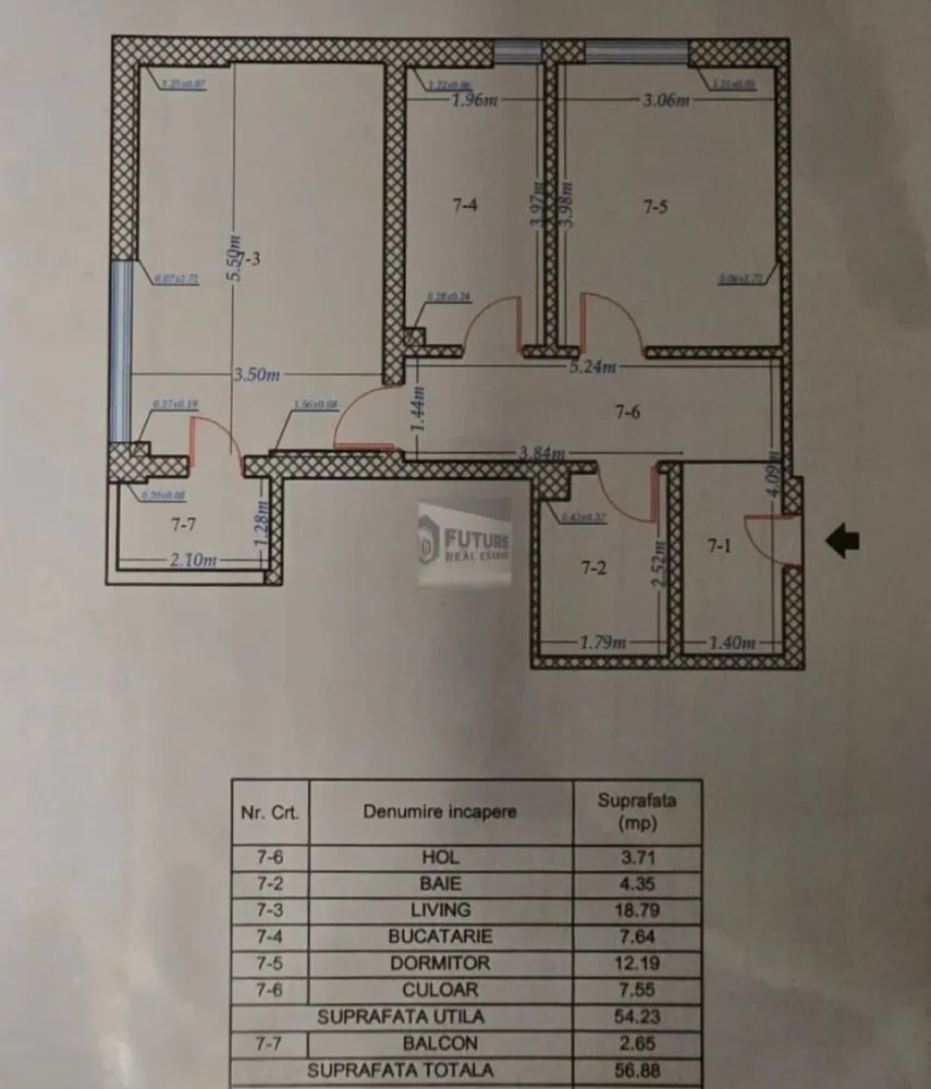 Apartament 2 camere + parcare subterană + boxă | Piața Progresul